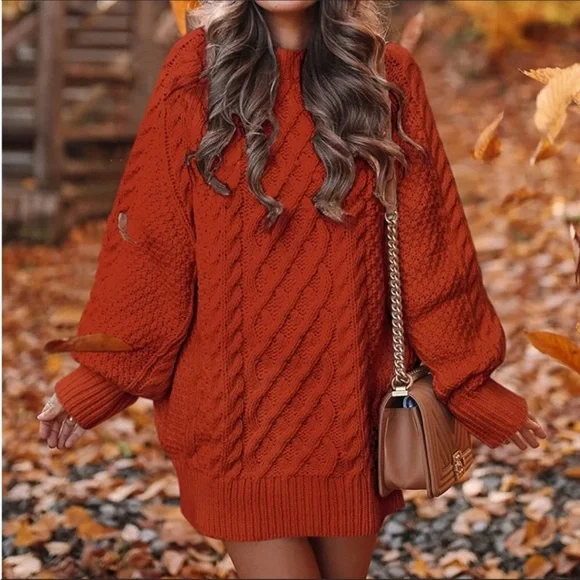 Dress Burnt Orange Jumper BURNT ORANGE WOMAN'S Sweater
